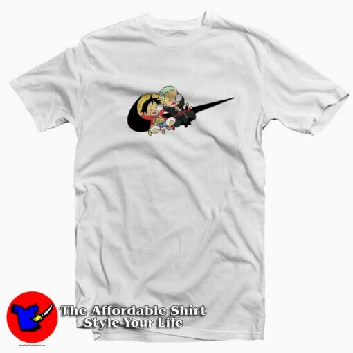 Funny Luffy And Zoro One Piece Nike T-Shirt On Sale