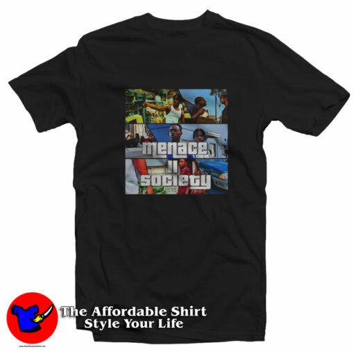 Funny Menace to Society GTA Style Unisex T-Shirt On Sale