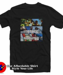 Funny Menace to Society GTA Style Unisex T-Shirt On Sale Funny Menace to Society GTA Style Unisex T-Shirt On Sale