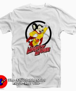Funny Mighty Mouse  Superhero Unisex T-shirt On Sale