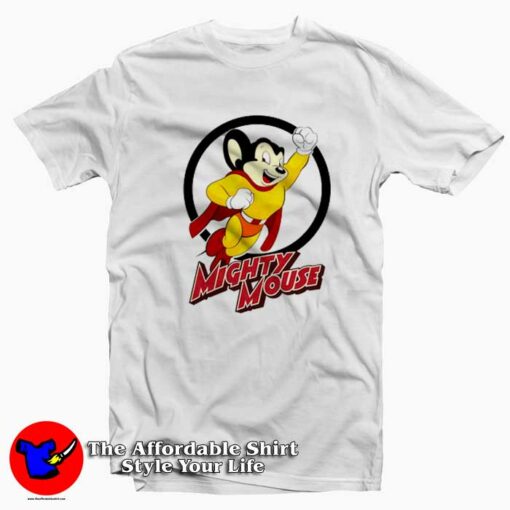 Funny Mighty Mouse  Superhero Unisex T-shirt On Sale