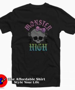Funny Monster High Color Skull Logo Unisex T-shirt On Sale Funny Monster High Color Skull Logo Unisex T-shirt On Sale