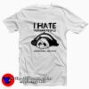 Funny Panda I Hate Morning People Unisex T-shirt On Sale