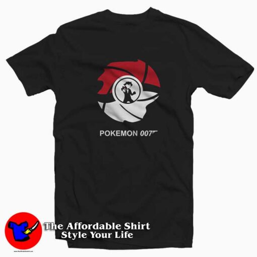 Funny Pokemon x James Bond 007 Parody T-shirt On Sale