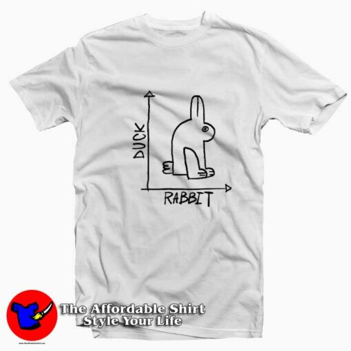 Funny Rabbit Duck Diagram Graphic T-Shirt On Sale