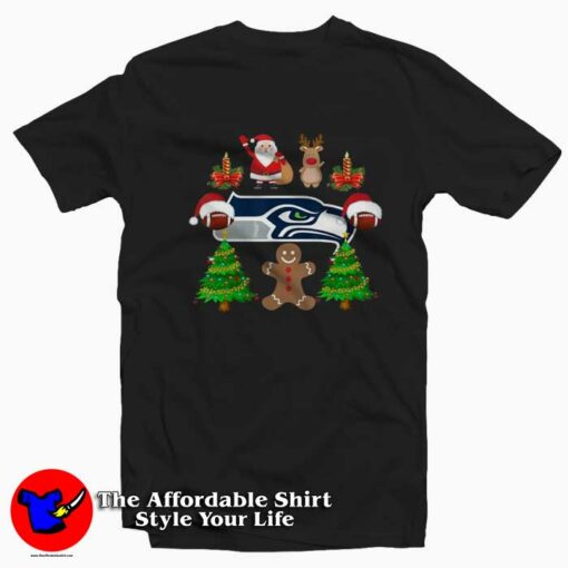 Funny Seattle Seahawks Football Christmas T-shirt On Sale