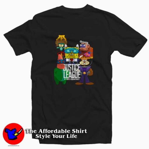 Funny Spongebob Superhero Cartoon Parody T-shirt On Sale