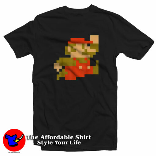 Funny Super Mario 8-bit Pixel Jump Unisex T-Shirt On Sale