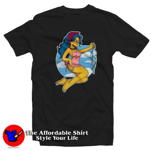 Funny The Simpsons Sexy Marge Graphic T-Shirt On Sale