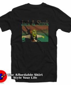 Funny Titanic Jack and Shrek Graphic T-Shirt On Sale Funny Titanic Jack and Shrek Graphic T-Shirt On Sale