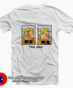 Funny Trump Not Guilty Mugshot Graphic T-Shirt On Sale