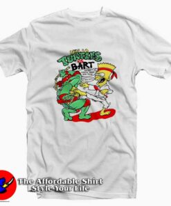 Funny Turtles Ninja Raphael vs Bart Simpson T-shirt On Sale Funny Turtles Ninja Raphael vs Bart Simpson T-shirt On Sale