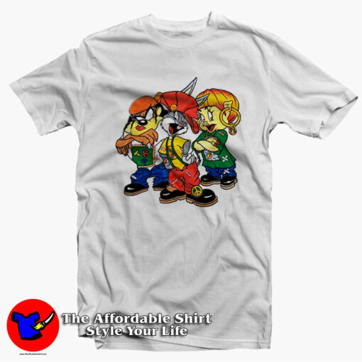 Funny Vintage Looney Tunes Parody Wrap T-Shirt On Sale