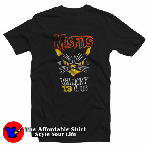 Funny Vintage Misfits Unlucky 13 Unisex T-Shirt On Sale