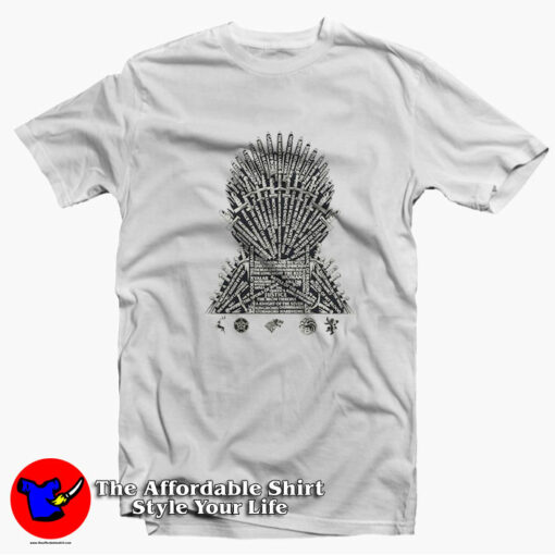 Game Of Thrones Ep Names Throne Graphic T-Shirt On Sale