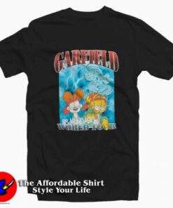 Garfield Hate Mondays World Tour Graphic T-Shirt On Sale Garfield Hate Mondays World Tour Graphic T-Shirt On Sale