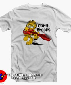 Garth Brooks x Garfield Vintage Cartoon T-Shirt On Sale