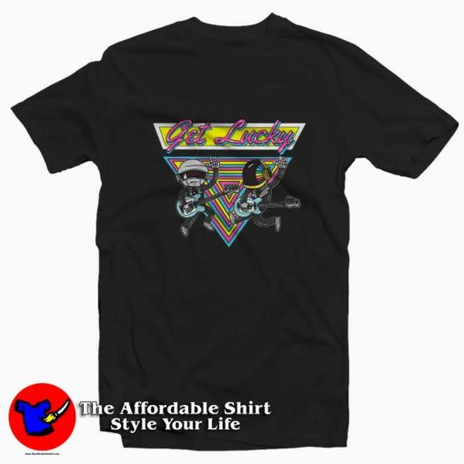 Get Lucky Robot Daft Punk Retro Electronic T-shirt On Sale