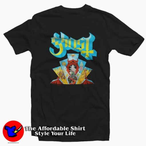 Ghost Papa Emeritus Devil Window Metal T-Shirt On Sale