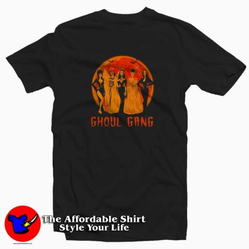 Ghoul Gang Frankenstein Lily Elvira & Morticia T-shirt On Sale