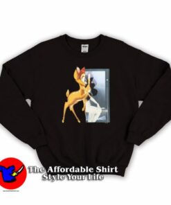 Givenchy Black Bambi Print Unisex Sweatshirt On Sale Givenchy Black Bambi Print Unisex Sweatshirt On Sale