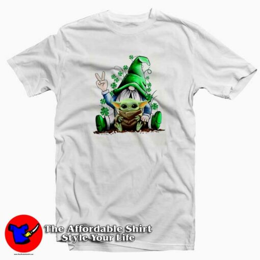 Gnomie hug Baby Yoda St Patrick’s T-Shirt Irish Disney Gift