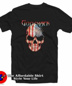 Godsmack Skull Band American Flag Graphic T-Shirt On Sale 1 Godsmack Skull Band American Flag Graphic T Shirt On Sale 2