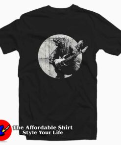 Godzilla Rock and Roll Funny Vintage Unisex T shirt On Sale 1