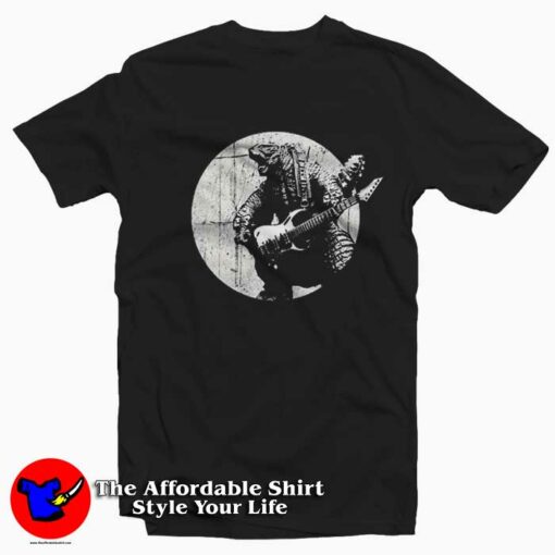 Godzilla Rock and Roll Funny Vintage Unisex T-shirt On Sale