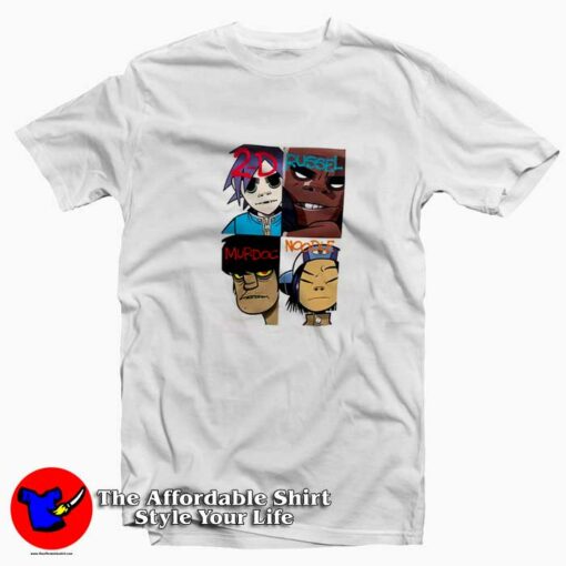 Gorillaz Humanz Group Members Vintage T-shirt On Sale