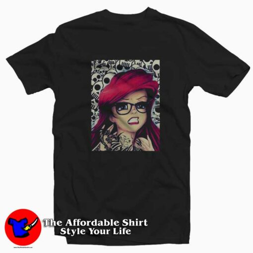 Goth Cute Disney Princess Ariel Unisex T-shirt On Sale