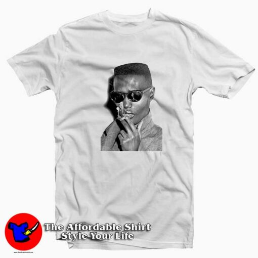 Grace Jones Smoking Old Style Unisex T-shirt On Sale