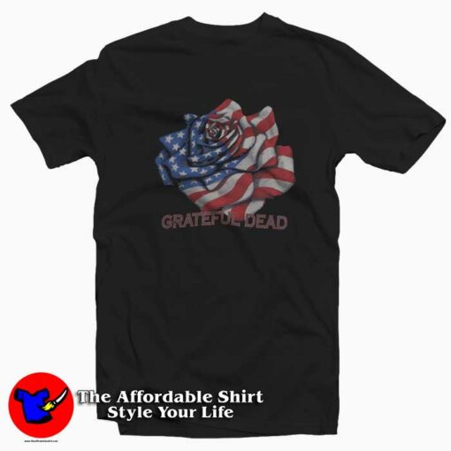 Grateful Dead American Flag Graphic Vintage T-Shirt On Sale