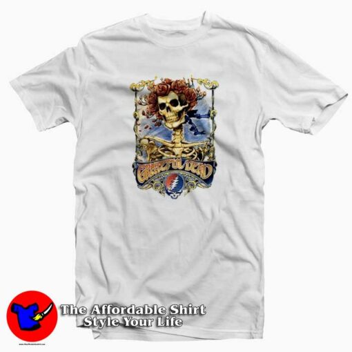 Grateful Dead Skull and Roses Big Berth T-Shirt Cheap