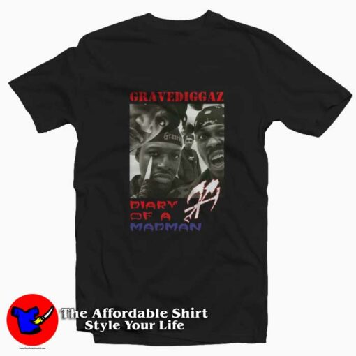 Gravediggaz’s Diary Of A Madman Hip Hop Rap T-Shirt On Sale