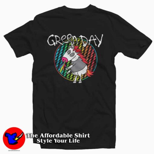 Green Day Checker Unicorn T Shirt For Men Or Women
