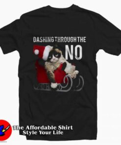 Grumpy Cat Santa Sleigh T-Shirt