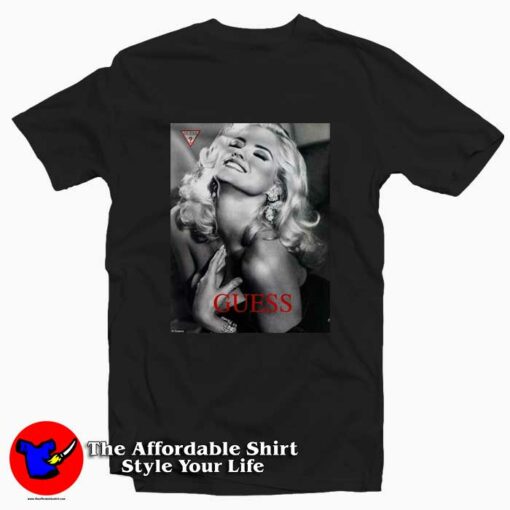 Guess Casts Anna Nicole Smith Holiday Campaign T-Shirt On Sale