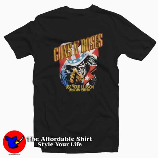 Guns N Roses Use Your Illusion Live In New York T-Shirt On Sale