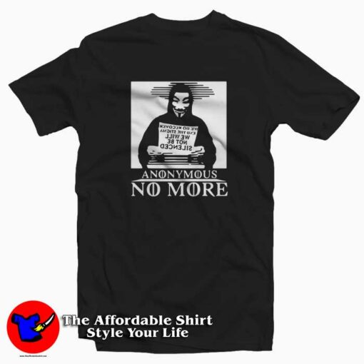 Hacker Anonymous No More Unisex T Shirt Cheap