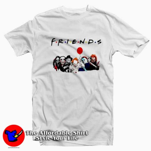 Halloween Frineds Funny Scary Graphic Unisex T-Shirt On Sale