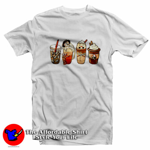 Halloween Horror Moovie Coffee Parody T-Shirt On Sale