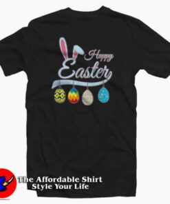 Happy Easter Bunny Tee shirt with Easter Eggs