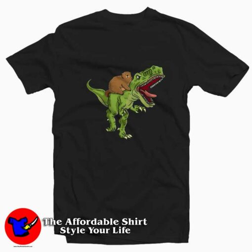 Happy Groundhog Day With Tyrannosaurus T-Shirt On Sale