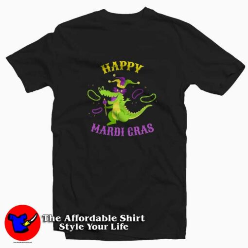 Happy Mardi Gras Saurus New Orleans T-Shirt Gift Carnival Mardi Grass