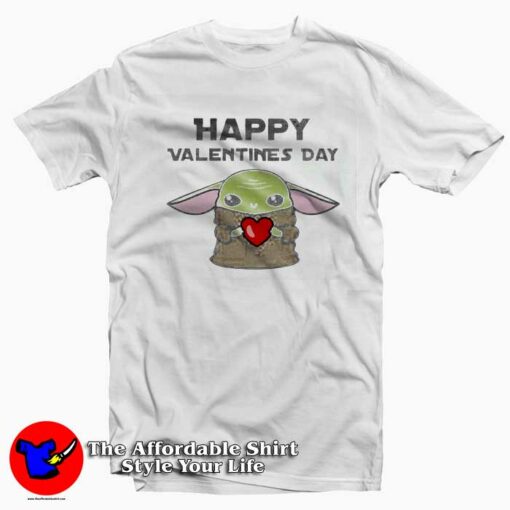 Happy Valentines Baby Yoda T-Shirt Valentine’s Day Gift