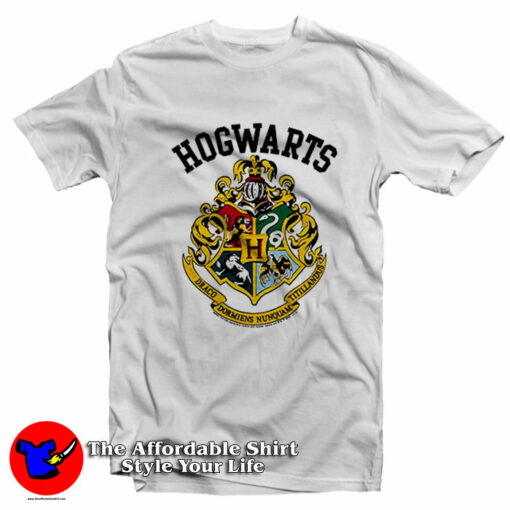 Harry Potter Hogwarts Crest Logo Graphic T-Shirt On Sale