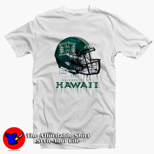 Hawaii Rainbow Warriors Football Helmet T-Shirt On Sale