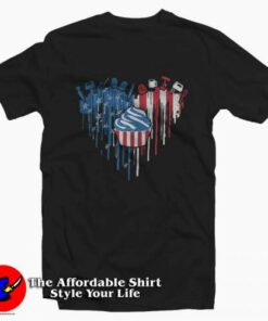 Heart American Independence Day Unisex T-shirt On Sale