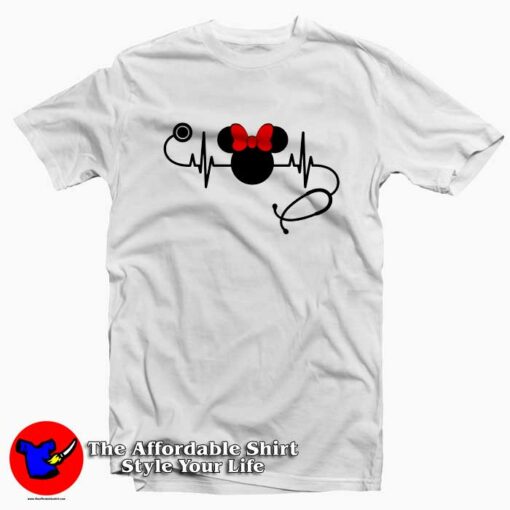 Heart Beat Disney Minnie Mouse T-Shirt gift Valentine’s Day